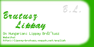 brutusz lippay business card